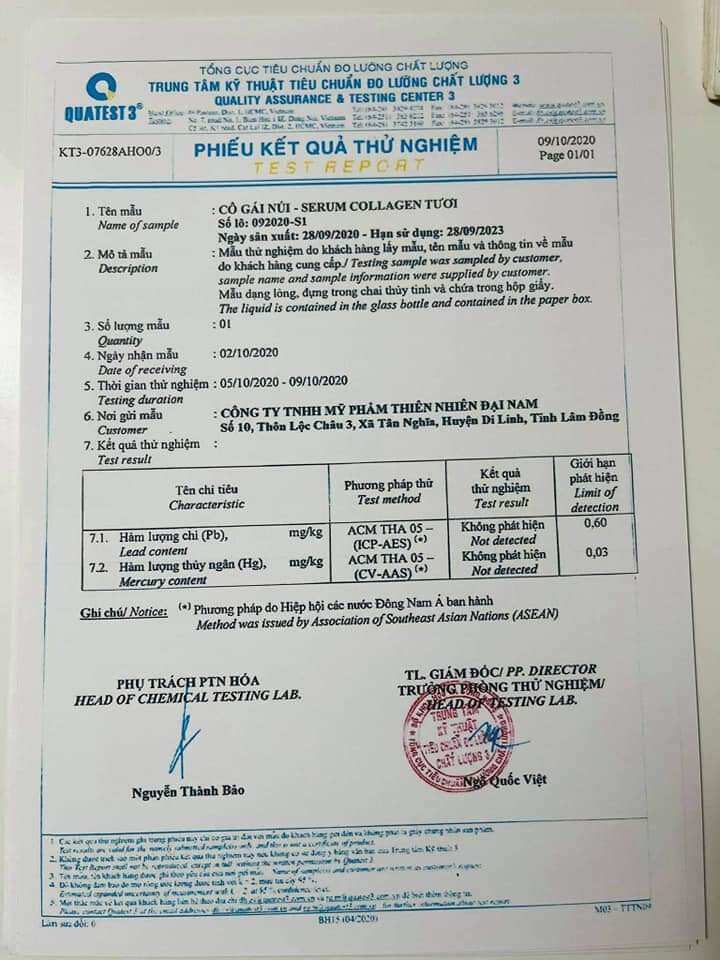 SERUM COLLAGEN TƯƠI