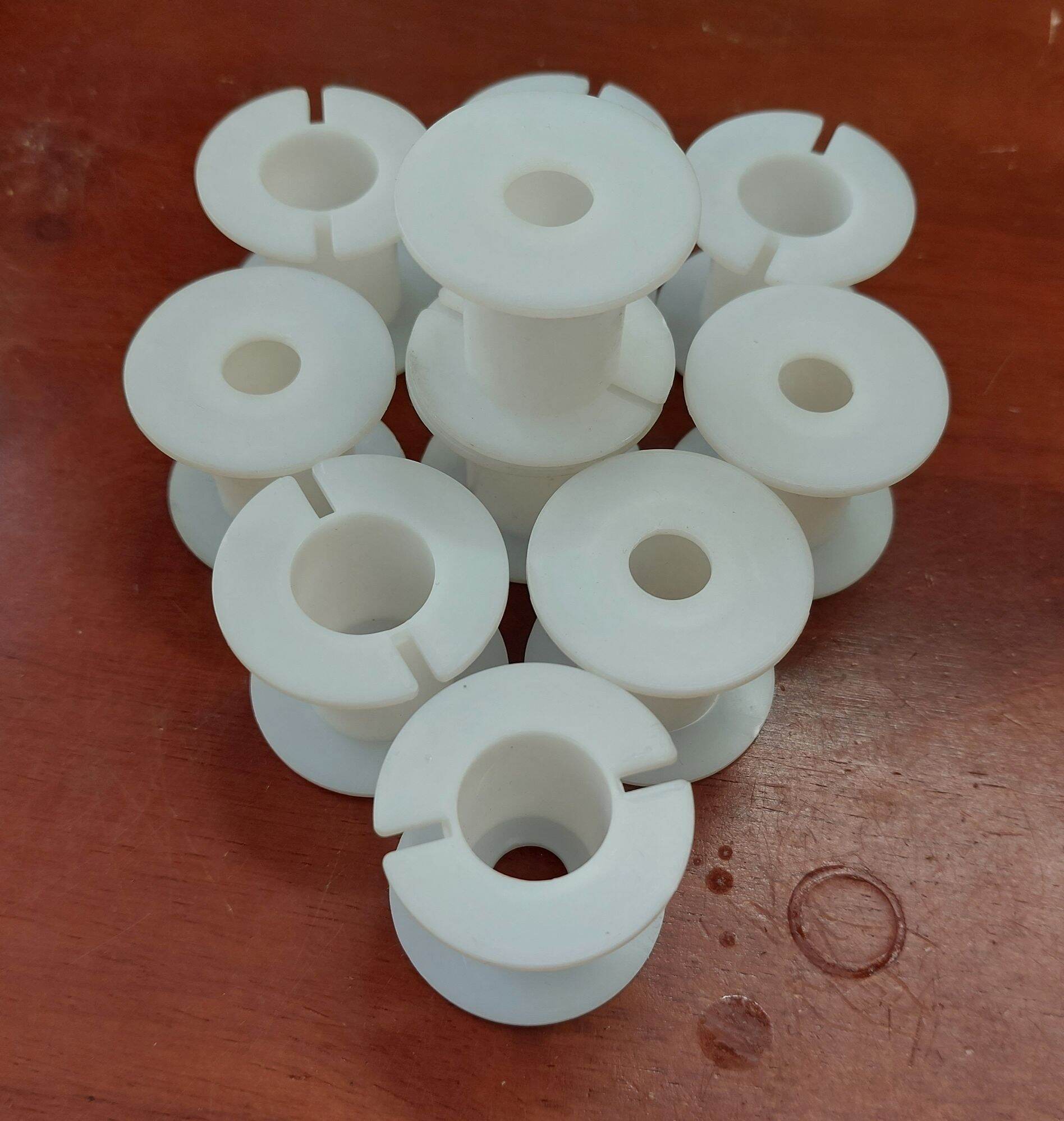 Combo 10 lõi nhựa màu trắng quấn cuộn cảm phân tần loa 2 đầu tròn  ( 17mmx 27mm)