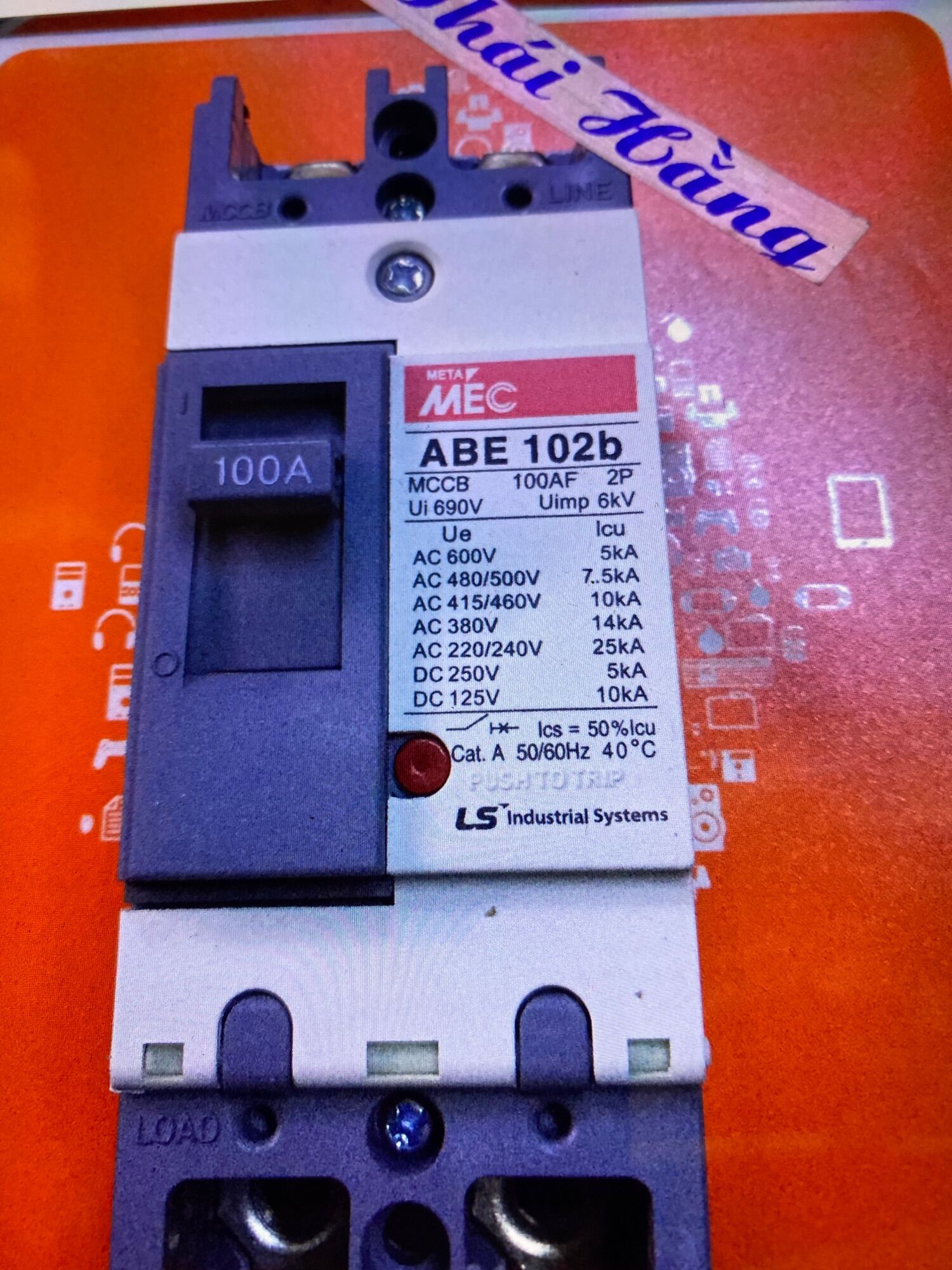 Attomat MCCB -2 pha - 102 b-100 A - LS ABE