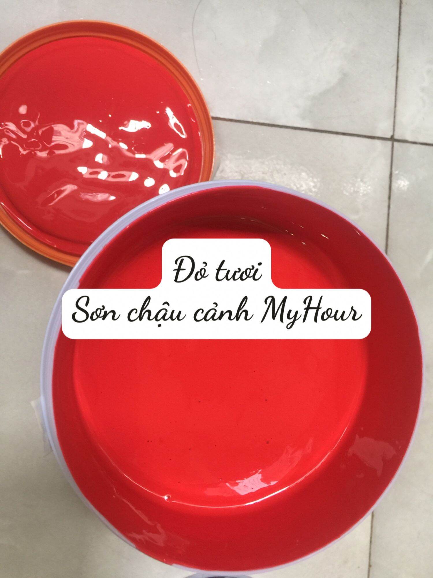 Sơn ngoại thất sơn trang trí sơn chậu cảnh màu đỏ tươi my hour