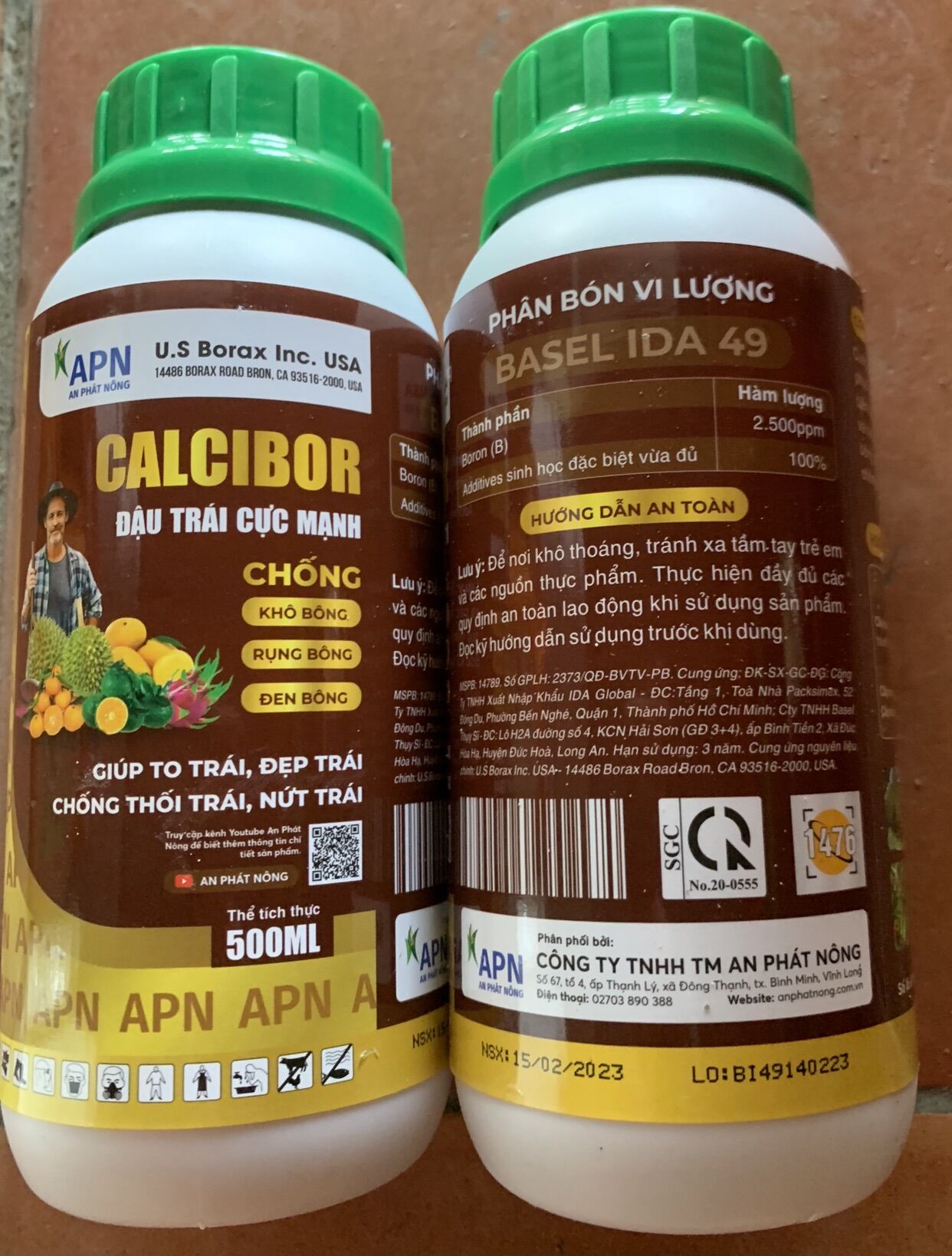 1 chai Calcibor 500ml của An phát nông