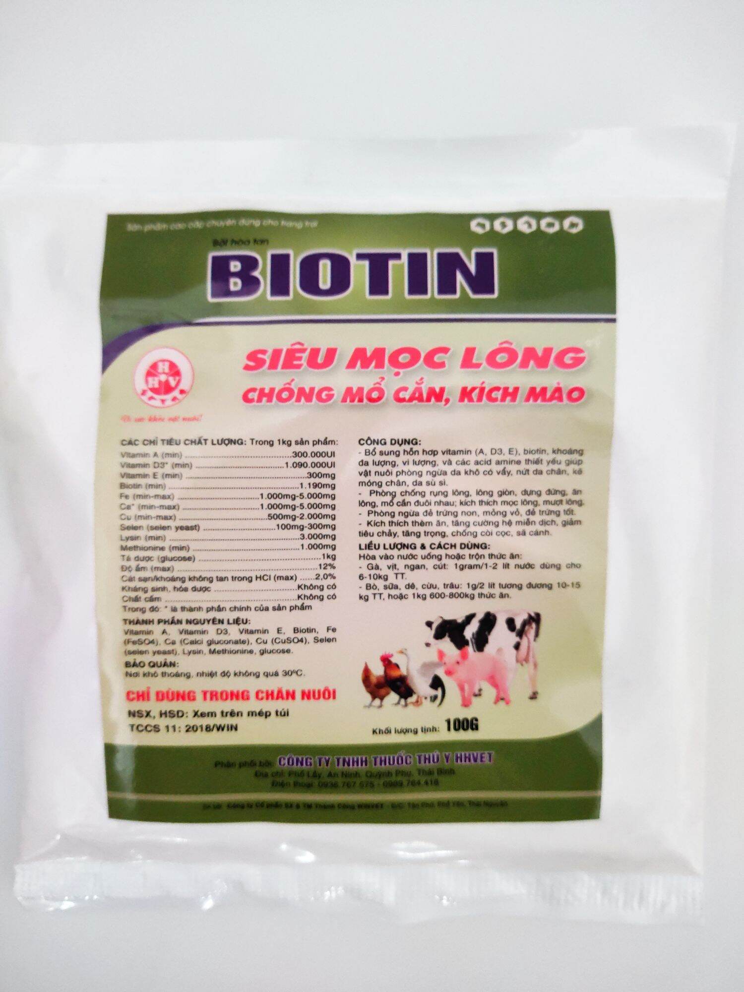 Kích lông BIOTIN cho gà chọi