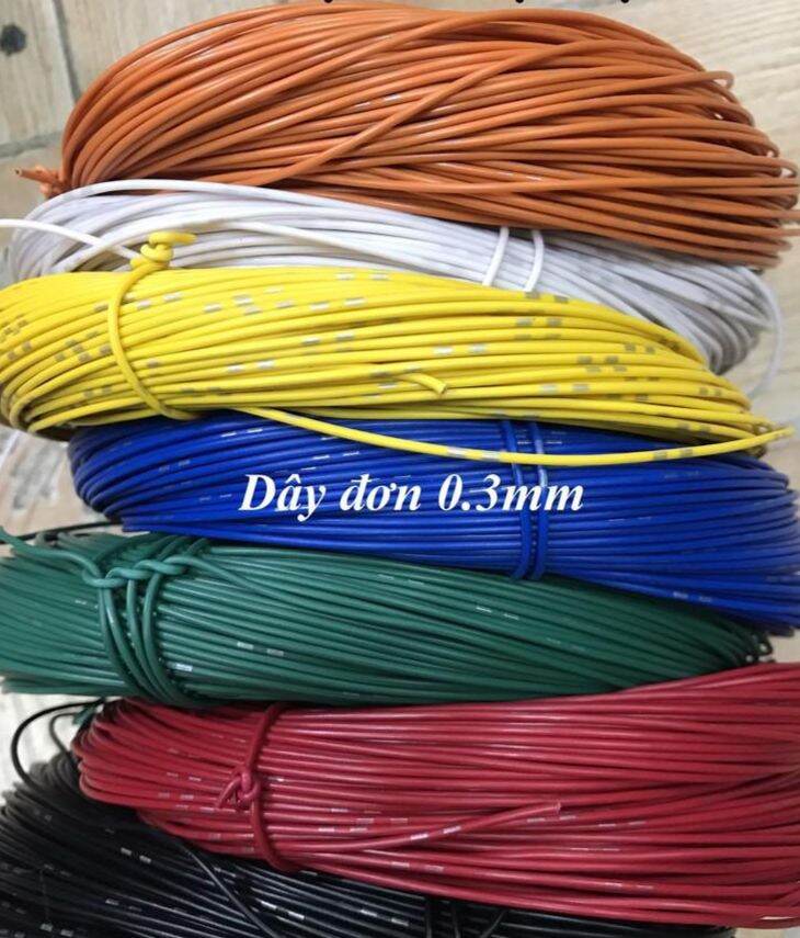 10mét Dây điện đơn mềm _lõi đồng 0.3mm