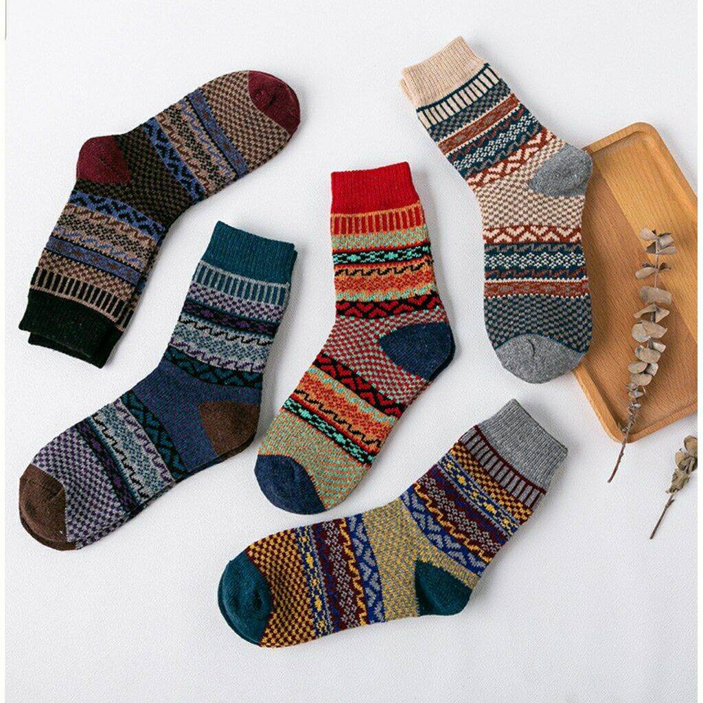 Set 5 đôi tất thổ cẩm mẫu 8