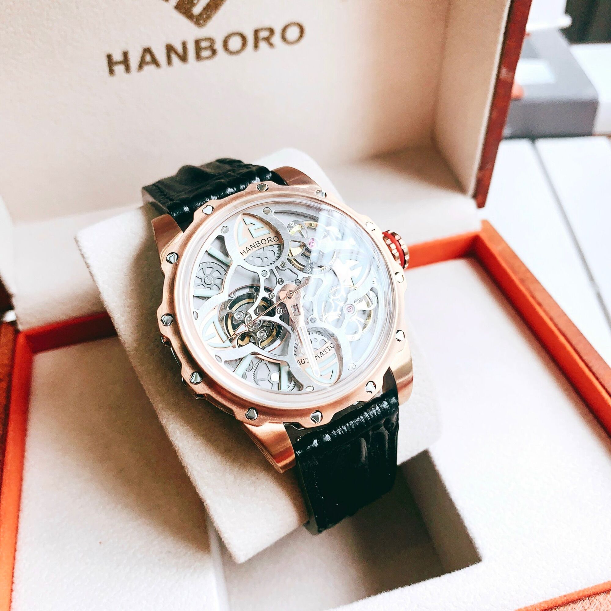 Đồng Hồ Nam Hanboro Auto Size 44