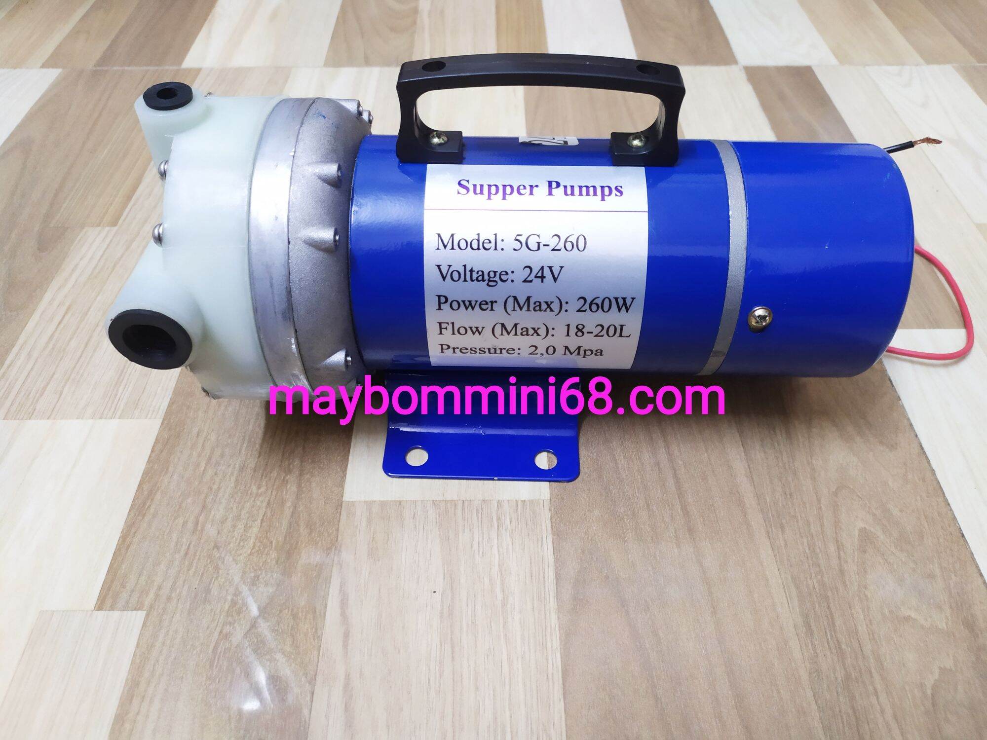 Máy bơm áp lực rửa xe, phun thuốc, tưới lan 24v -260w