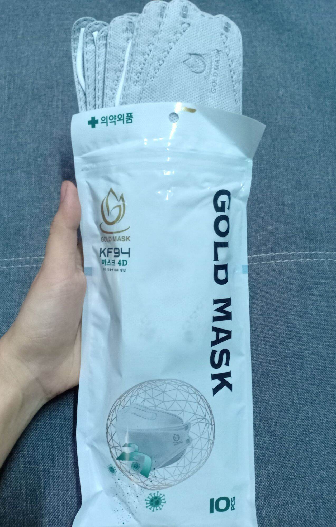 [Combo 50c] khẩu trang KF94 Gold mask túi 10 chiếc