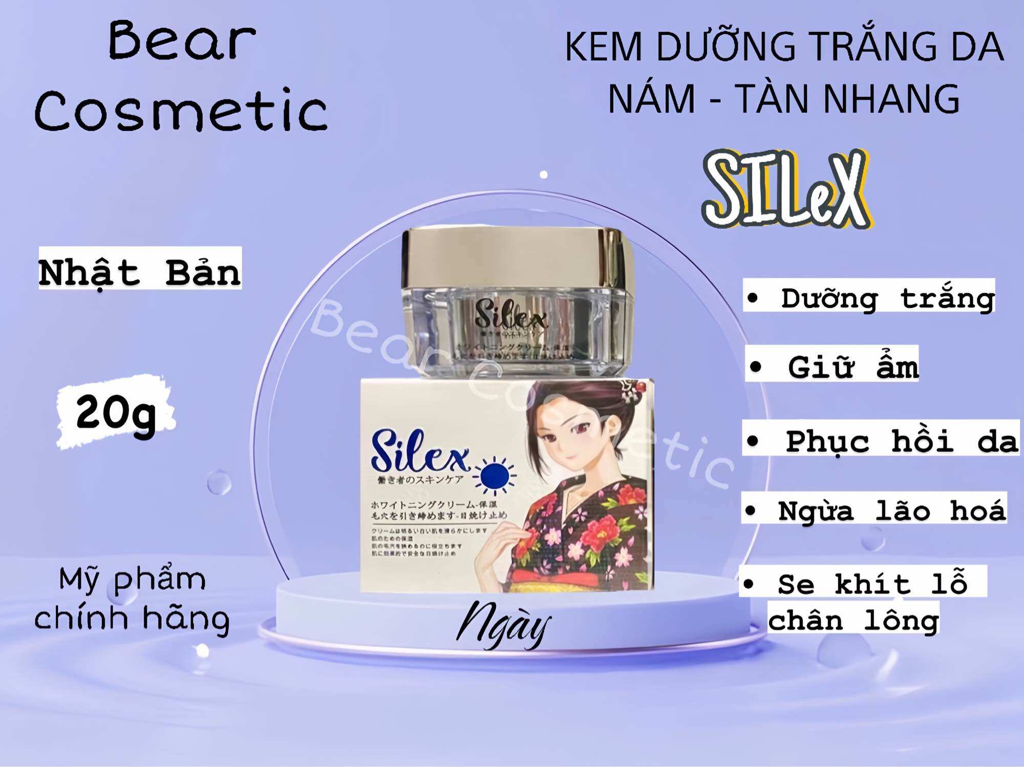 Kem silex nhật bản dưỡng trắng da chính hãng 20g