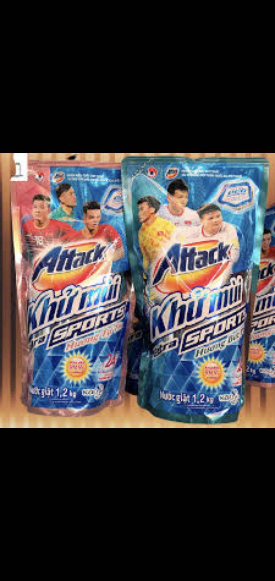 Combo 2 túi = 2.8kg  nước giặt attack 1.2l