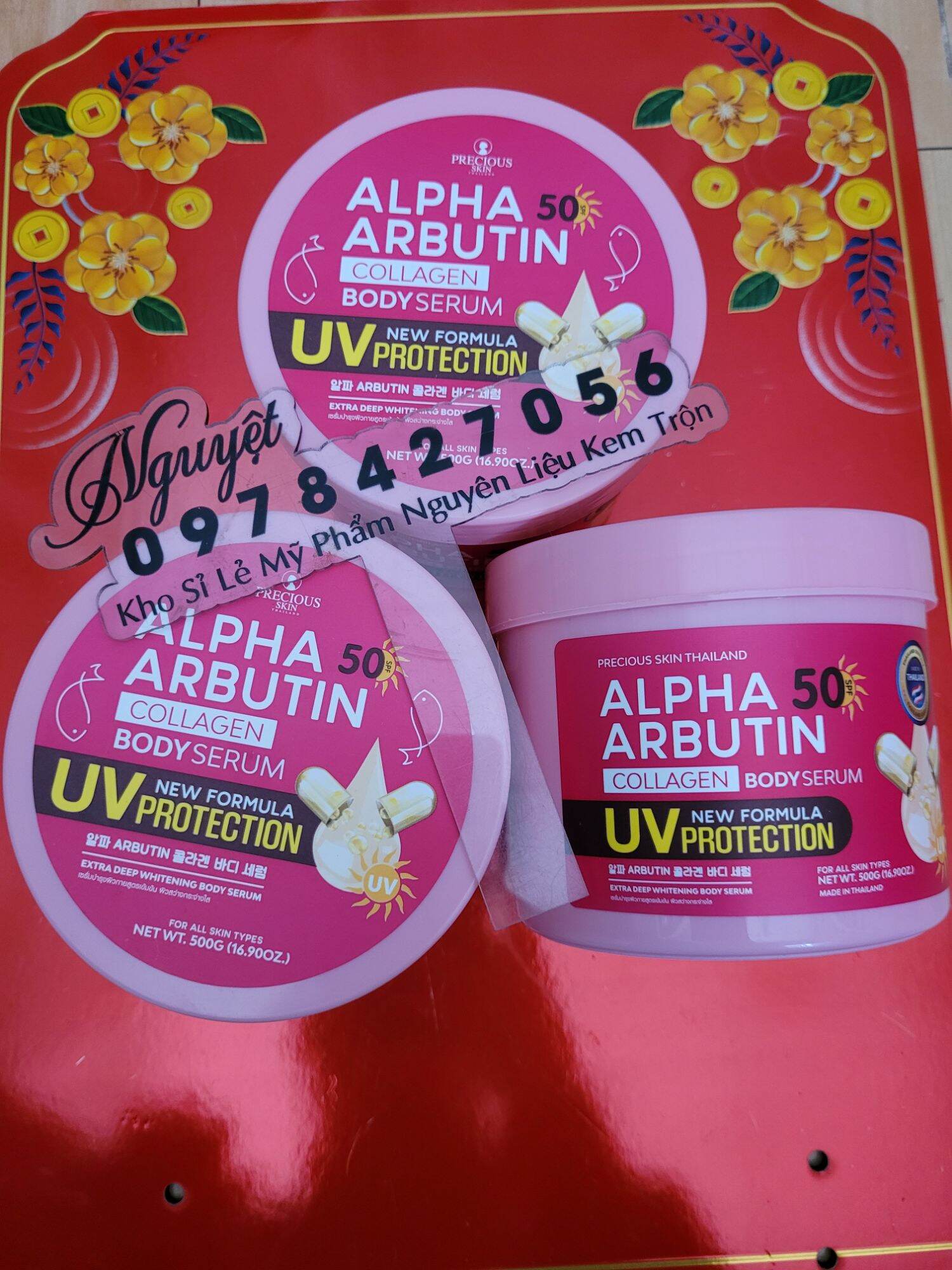 Body Sirum Alpha Arbutin Collagen UV 500g Thái Lan Chính Hãng