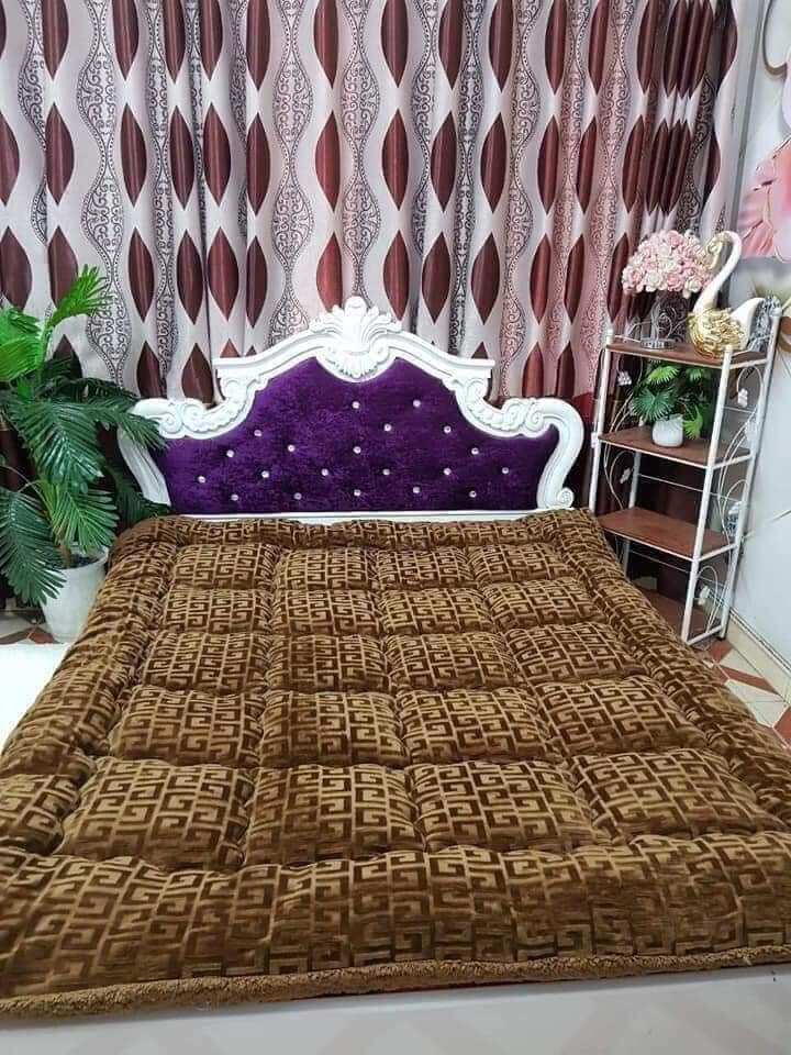 Chăn Lông Cừu chữ Vạn Chần bông 3 lớp