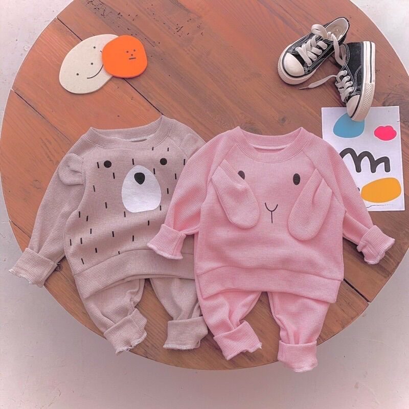 Bộ len tăm dài tay cho bé 7-21kg