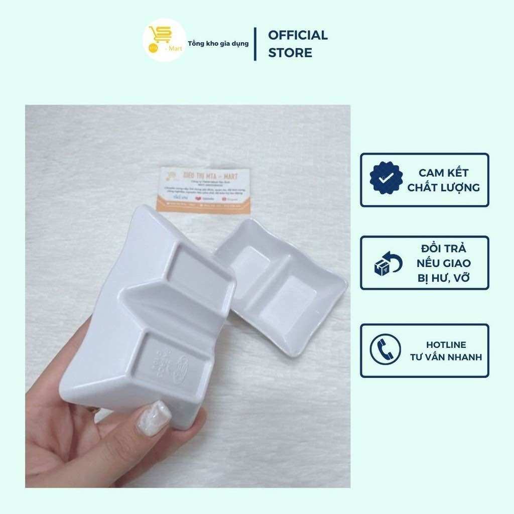 Chén Chấm Nhựa Fataco C103-C104 Màu Trắng, Chén Đựng Gia Vị, Chén Nước Chấm/Mắm/Muối Nhựa Melamine Cao Cấp  MTA-MART2