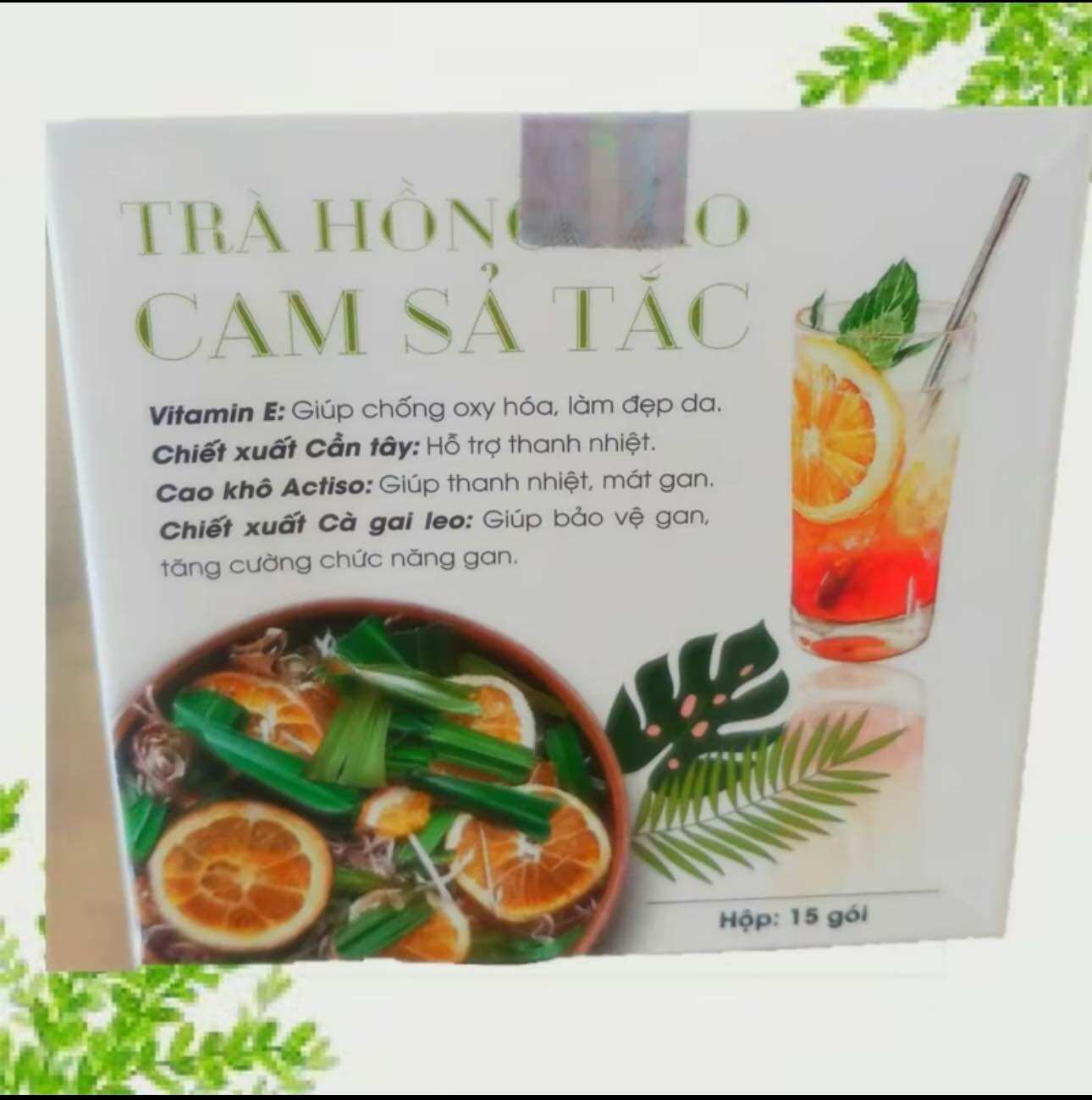 15 gói hồng trà cam xả tắc
