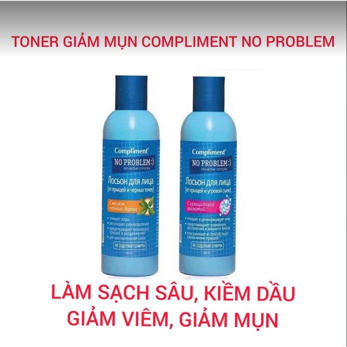 [Hcm]Toner Compliment No Problem Tea Tree Làm Sạch Sâu Giảm Mụn Giảm Sưng 200Ml