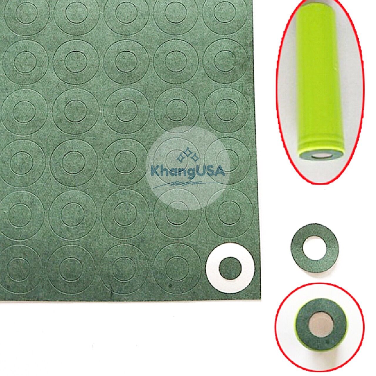 Giấy dán đầu cell pin 18650