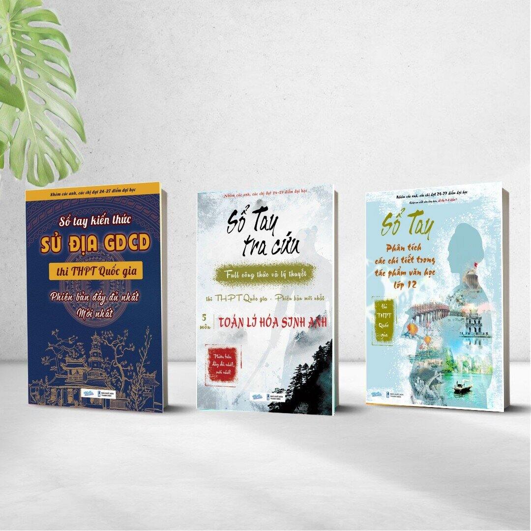 Combo 3 cuốn sổ tay kiến thức ban xã hội, ban tự nhiên, sổ văn