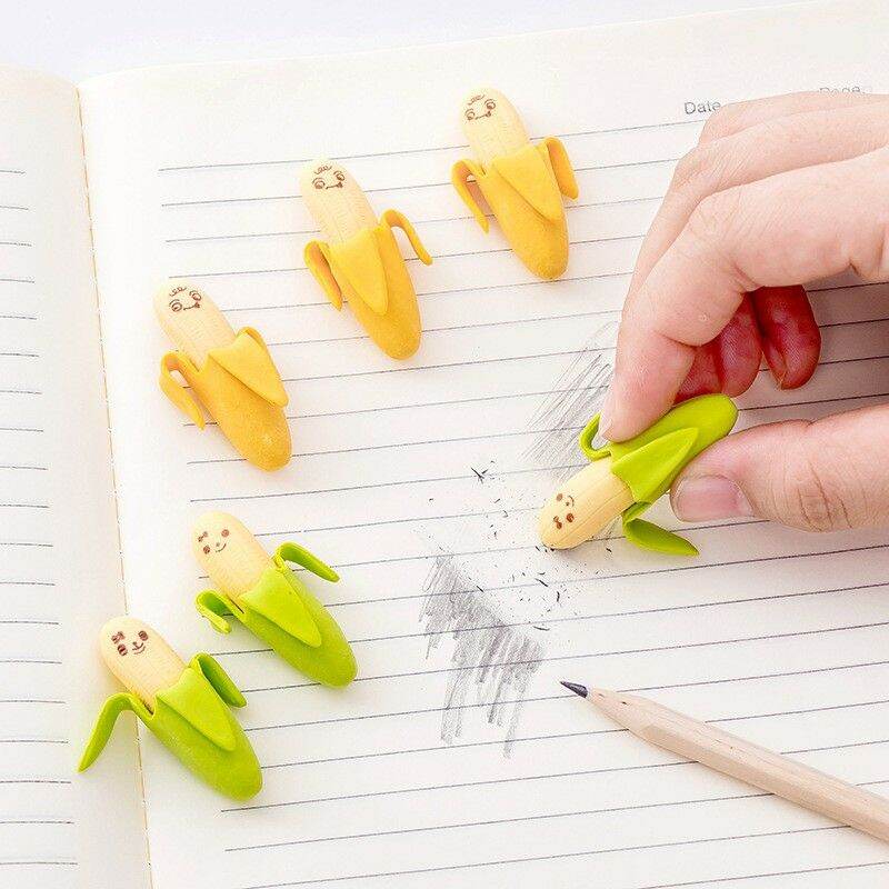 1 set (gồm 2 cái) gôm (tẩy) hình quả chuối vui vẻ