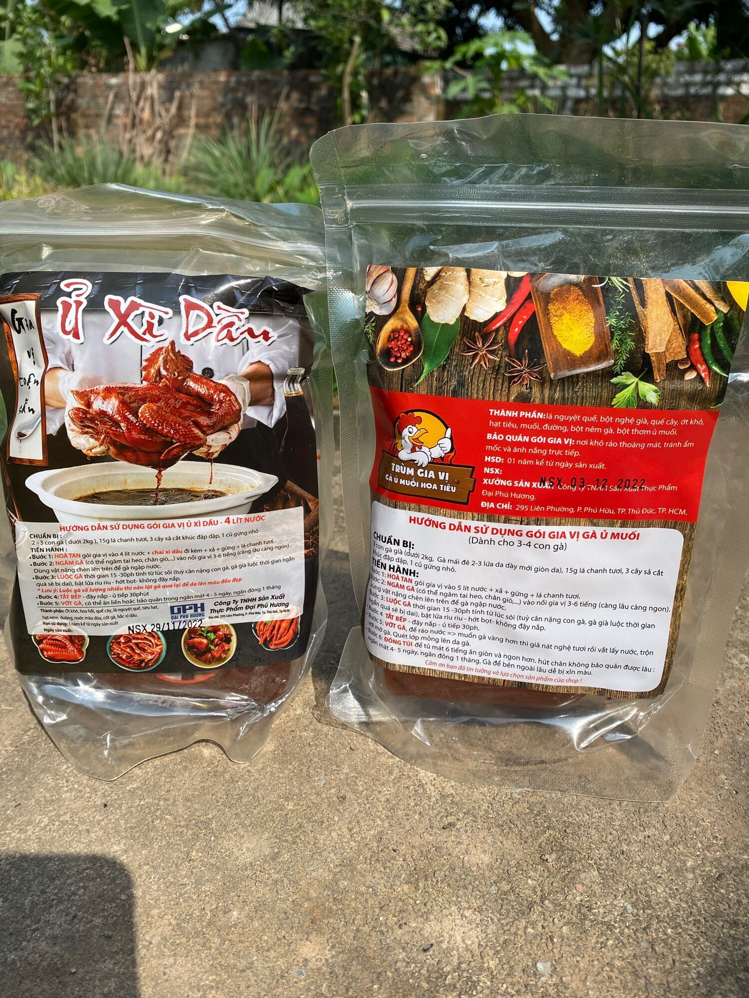 Set 2 gia vị gà ủ muối hoa tiêu+ gà ủ xì dầu