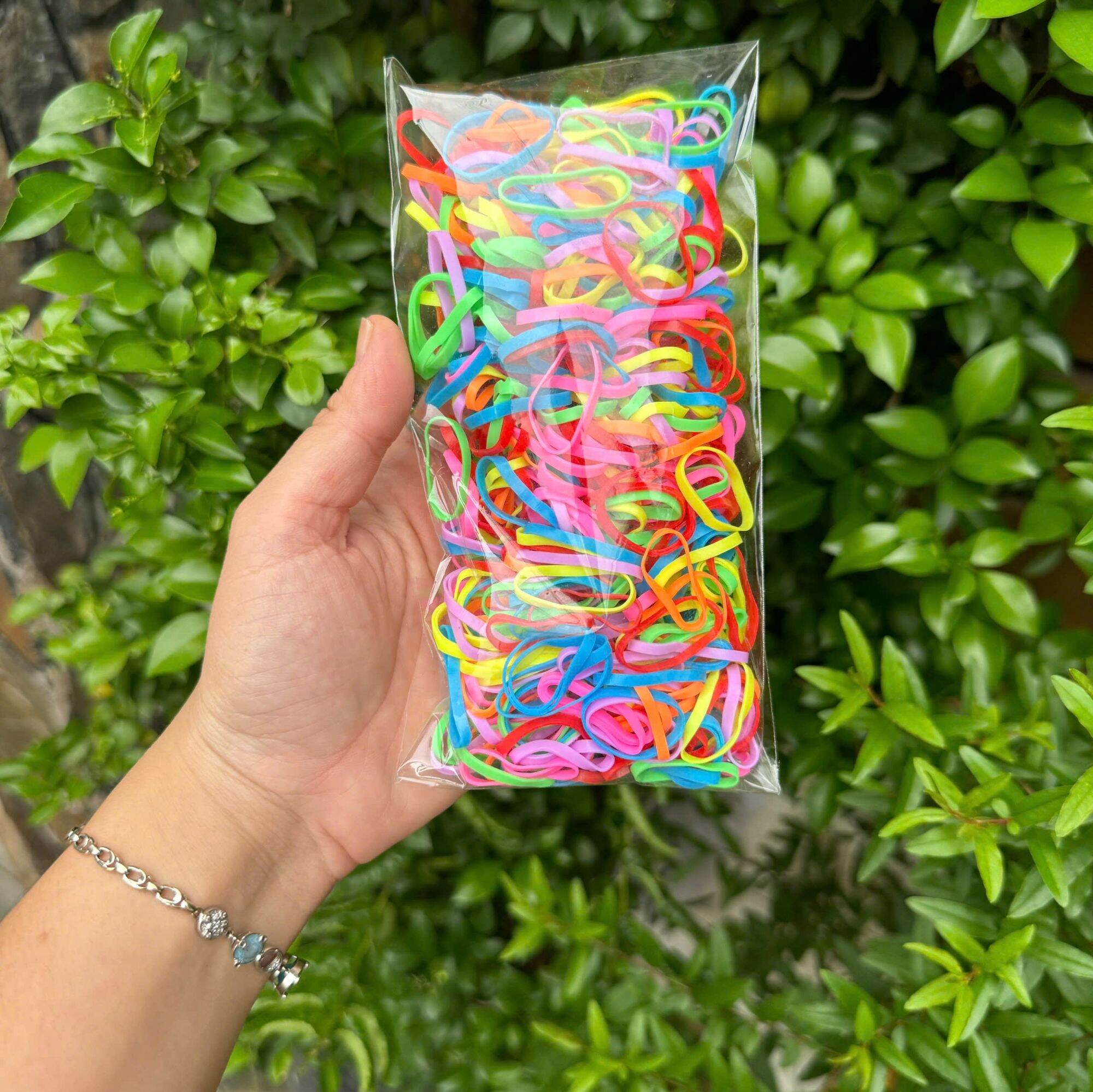túi 500 thun cột tóc ( màu ngẩu nhiên)