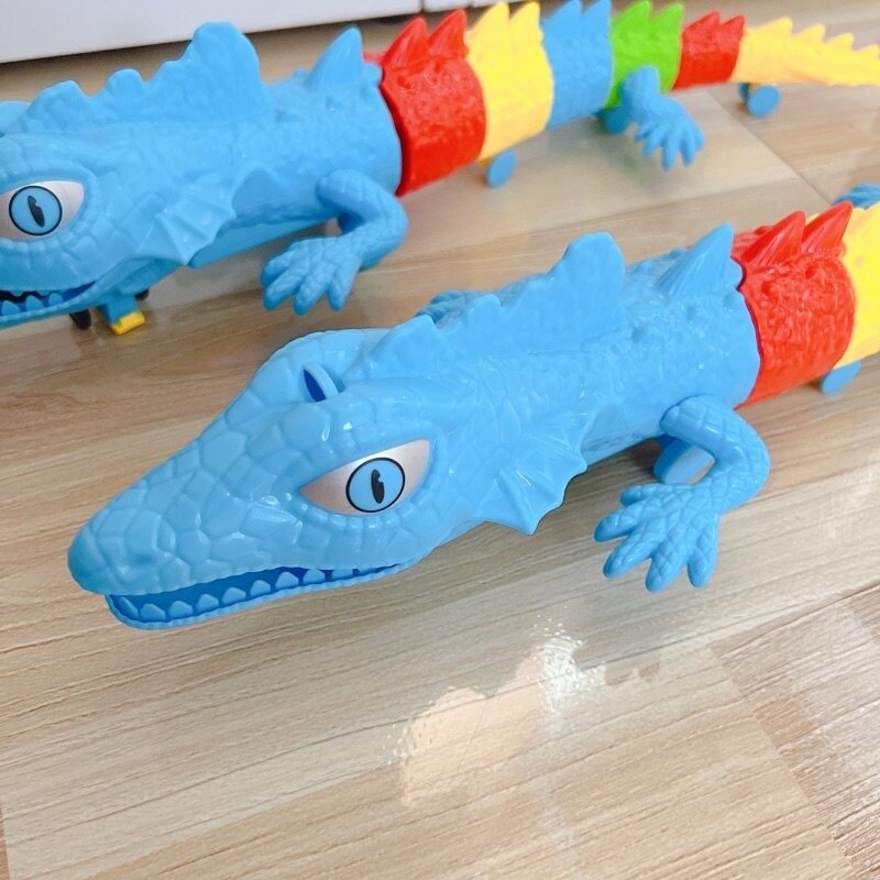 Đồ chơi Cá sấu thằn lằn tắc kè bò sát chạy pin- phát nhạc có đèn cho bé- Rio store RS1