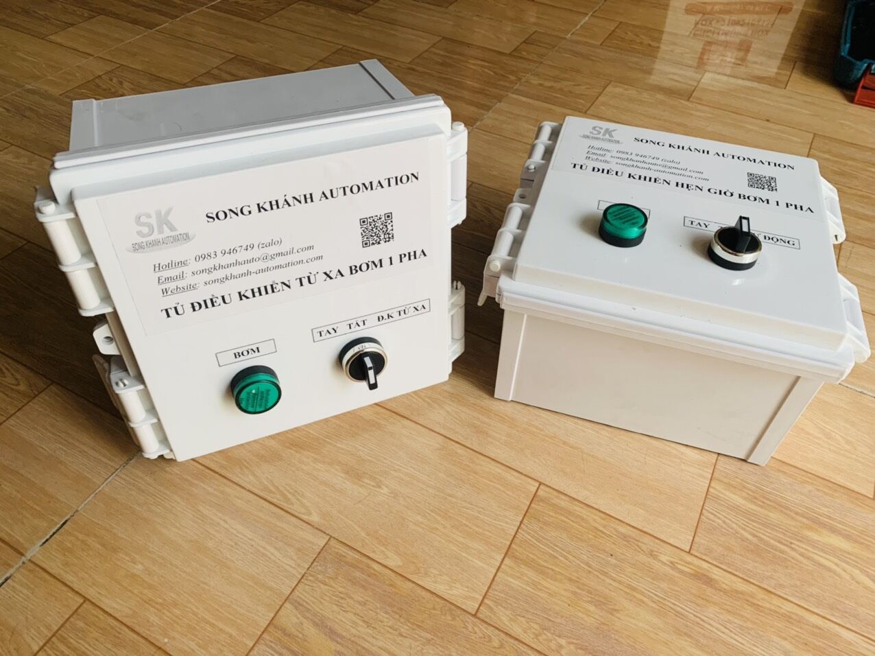 Tủ điều khiển bơm 1 pha, công suất 7kw