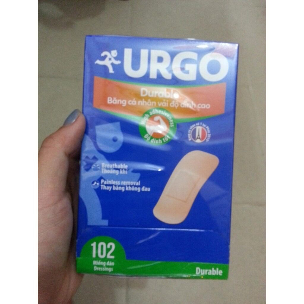 Băng cá nhân Urgo đục hộp 102 miếng