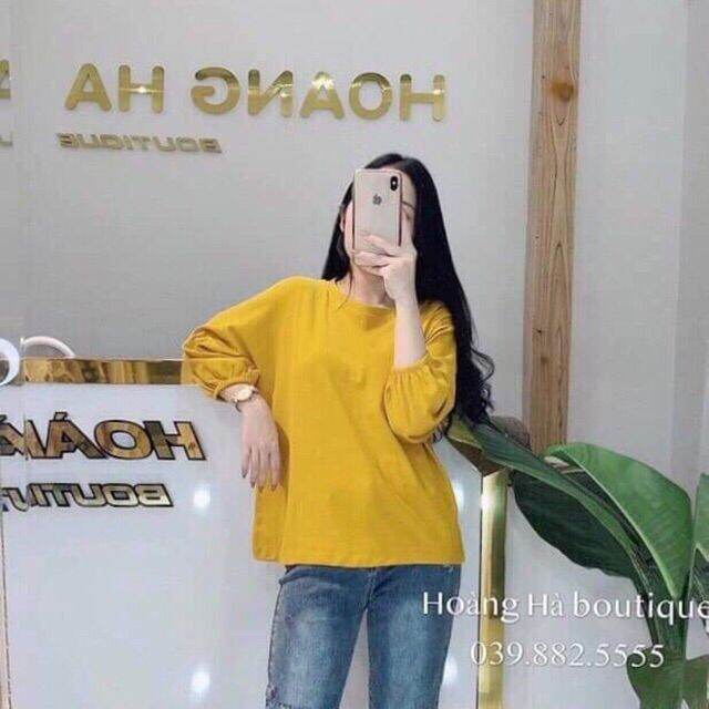 Áo cổ tròn dài tay