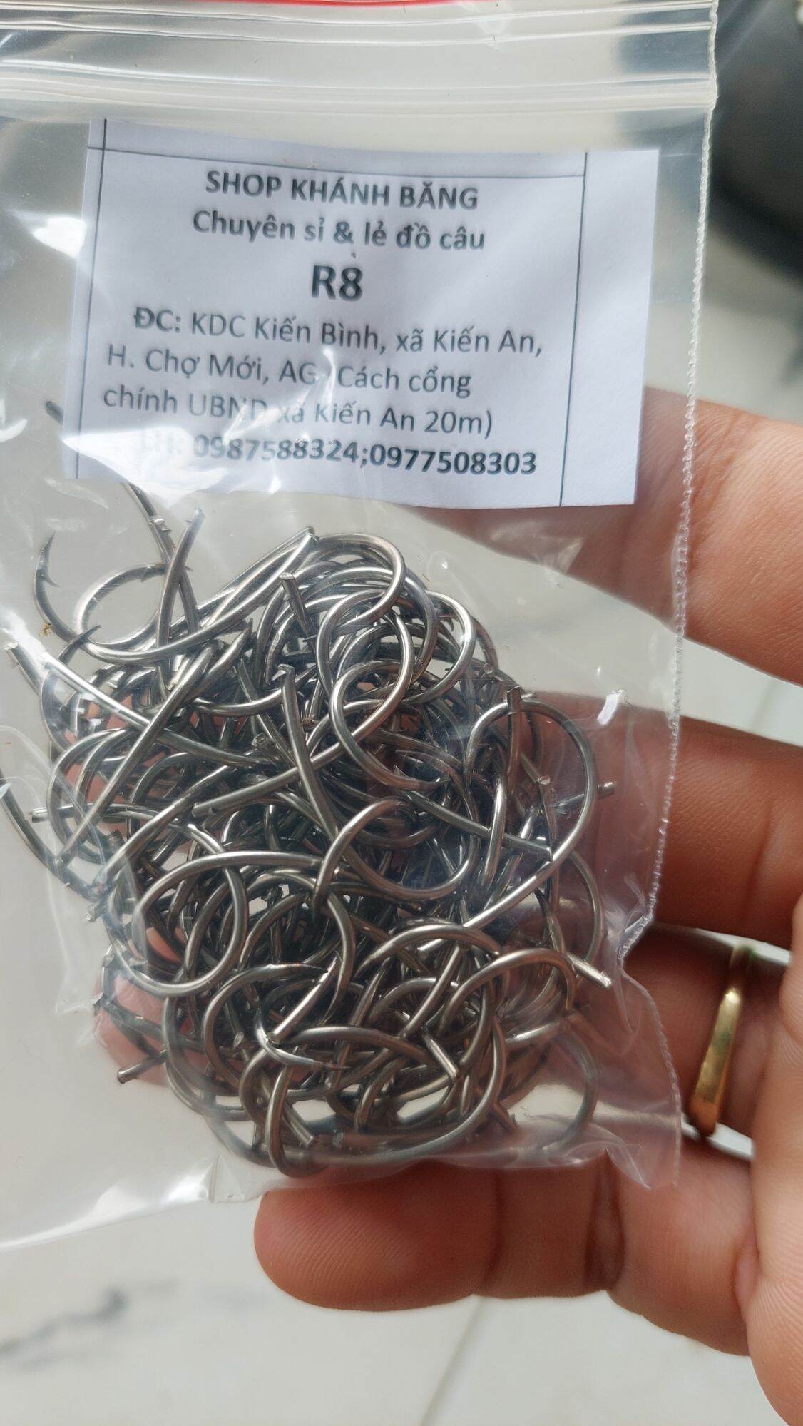 LƯỠI CÂU CẮM ẾCH CÁ LÓC R8 INOX
