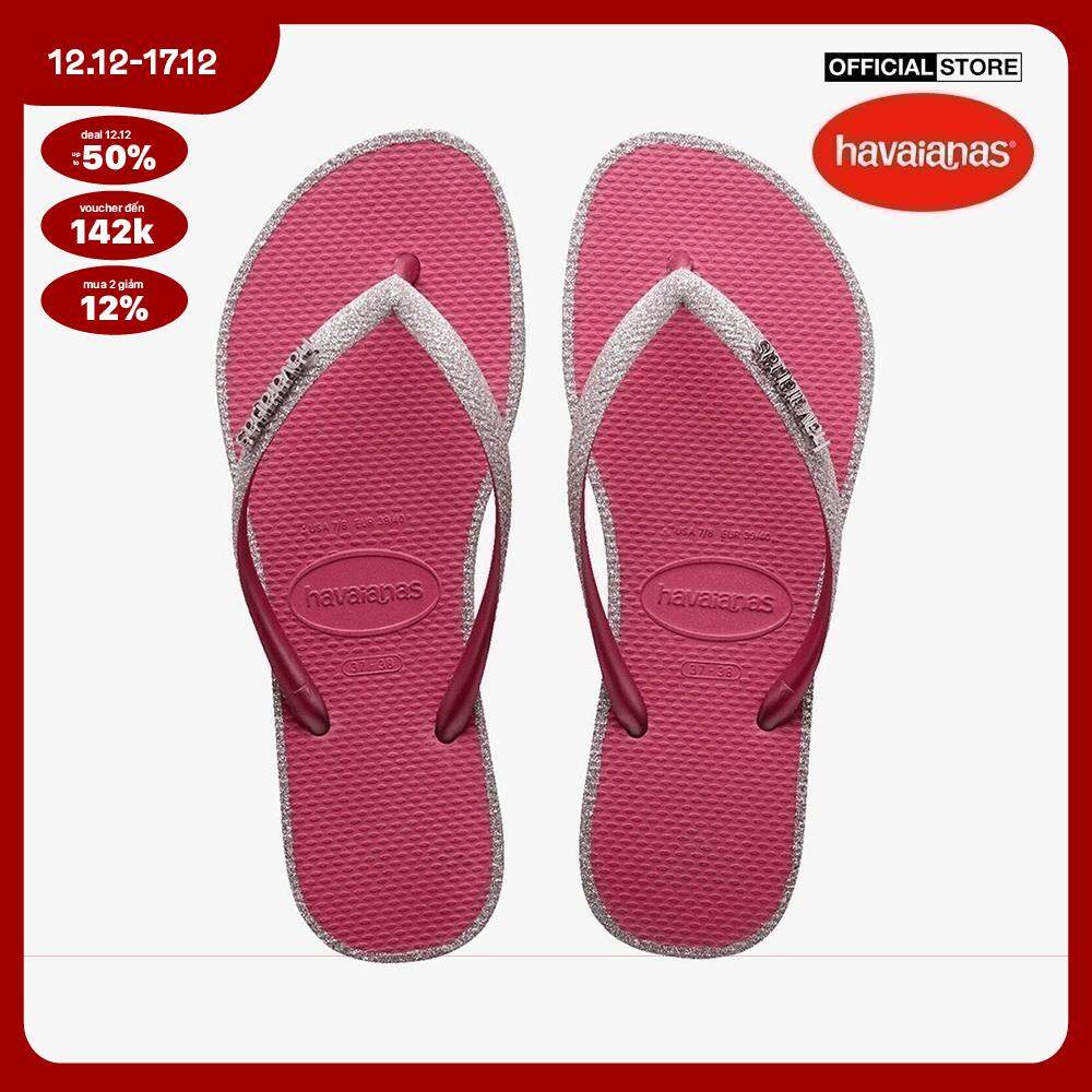 [GIÁ SỐC 12/12 + FLASH VOUCHER 20% + MUA 2 GIẢM 12% + FREESHIP|CHỈ 20H 11/12 - 12/12] HAVAIANAS - Dép kẹp nữ Slim Glitter Contour 4148313-1750