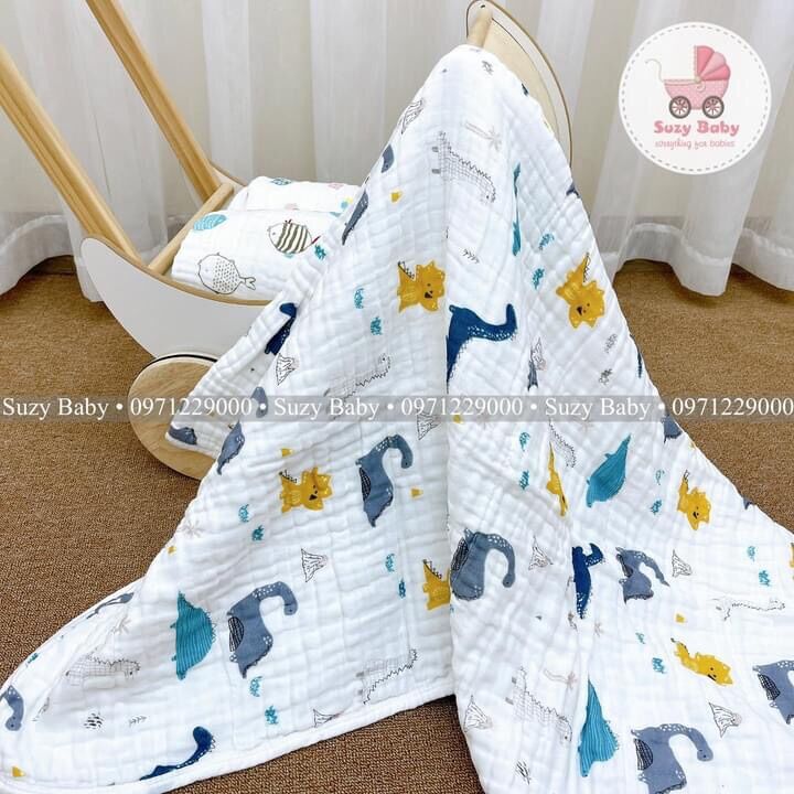 Khăn tắm xô nhăn 6 lớp cho bé
