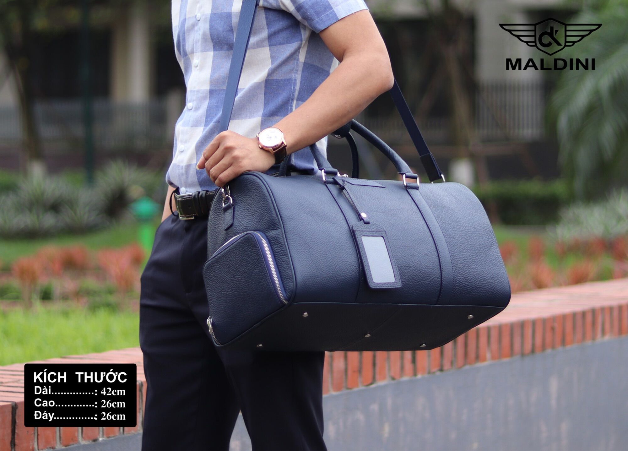 Túi xách golf nam - túi golf da thật maldini - đồ da thủ công