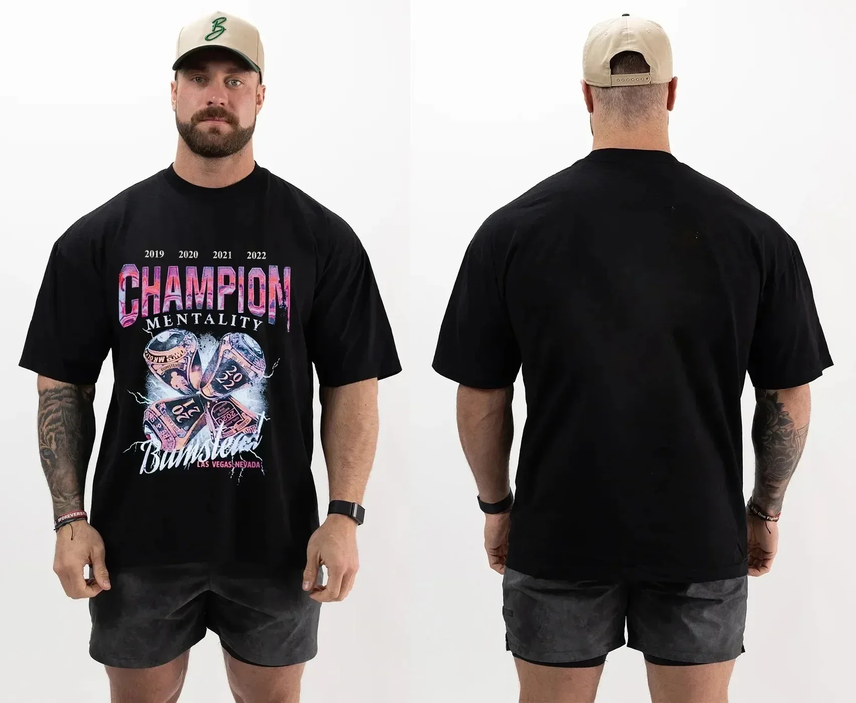 CBUM Nam Oversize Áo Thun Cotton Chất Lượng Cao Chris Bumstead Tập Gym Thể Thao Thể Dục Cổ Áo Thun I