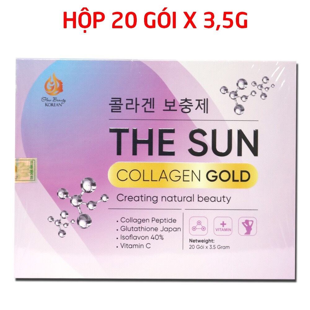 The Sun Collagen Gold bột uống trắng da, mờ nám, chống lão hoá (Hộp 20 gói)