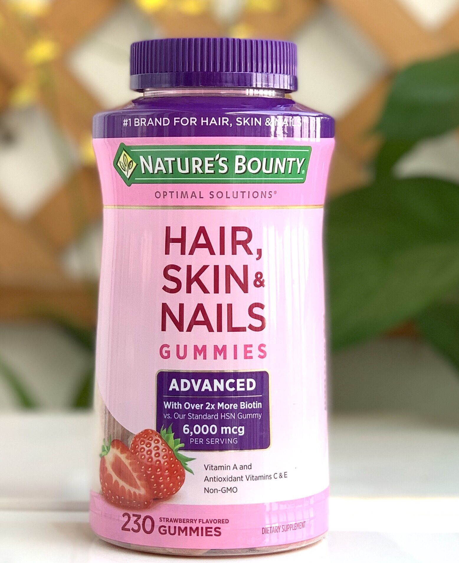 [HSD 06/2027] Kẹo Dẻo & Viên Uống đẹp Da Tóc Móng NATURE'S BOUNTY HAIR SKIN & NAILS Gummies 6000mcg từ MỸ