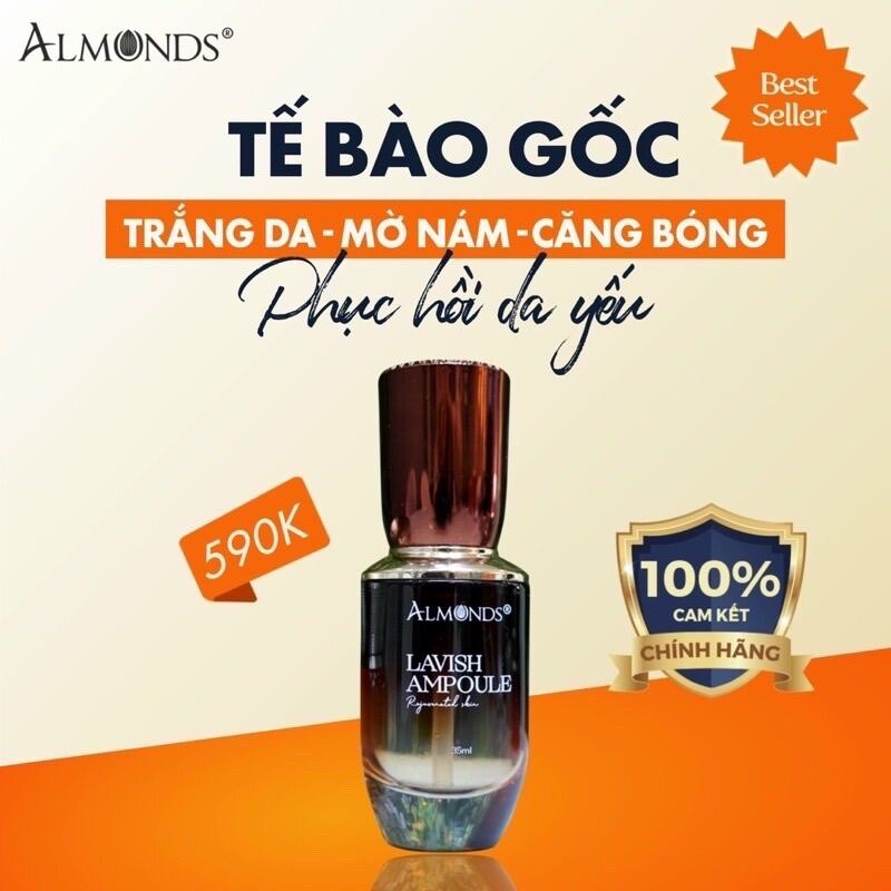 Tế Bào Gốc Phục Hồi, Căng Bóng, Trẻ Hoá, Se Khít Chân Lông Almonds