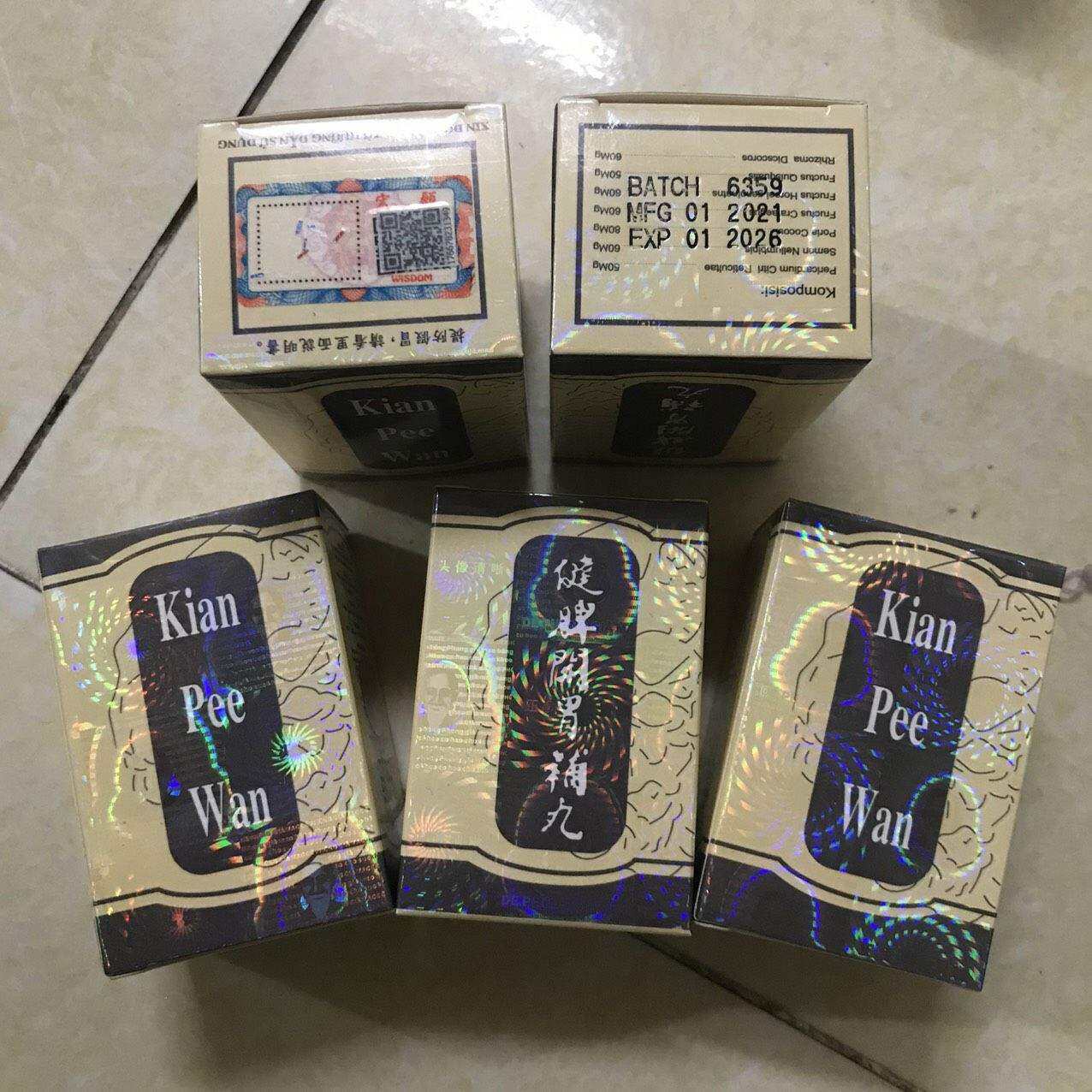 combo bán sỉ 5 hộp tăng cân kian pee wan_kiện tỳ hoàn