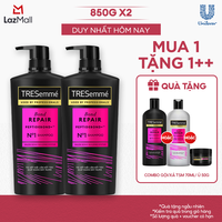 Combo 2 Dầu Gội TRESemmé Bond Repair Peptidebond+ Cho Tóc Hư Tổn Do Tạo Kiểu Giúp Ngăn Gãy Rụng (850gx2)