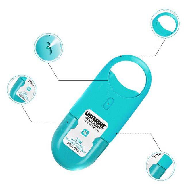 Xịt thơm miệng diệt khuẩn Listerine 7.7ml Mỹ [1cặp]