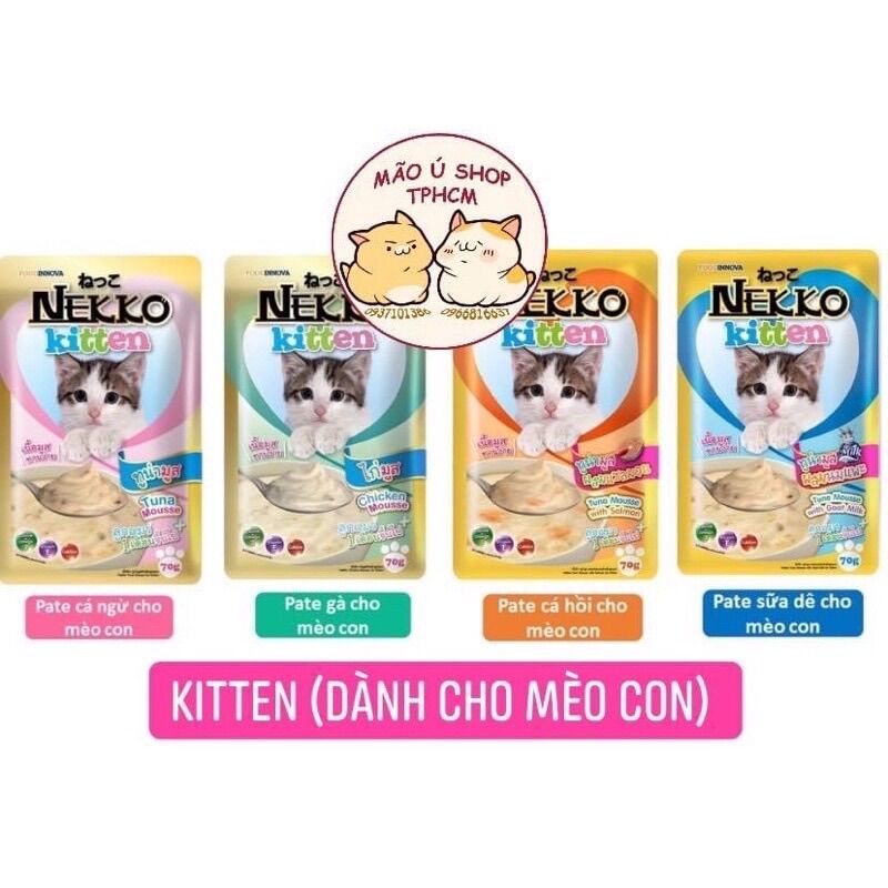 COMBO 12 GÓI PATE NEKKO CHO MÈO