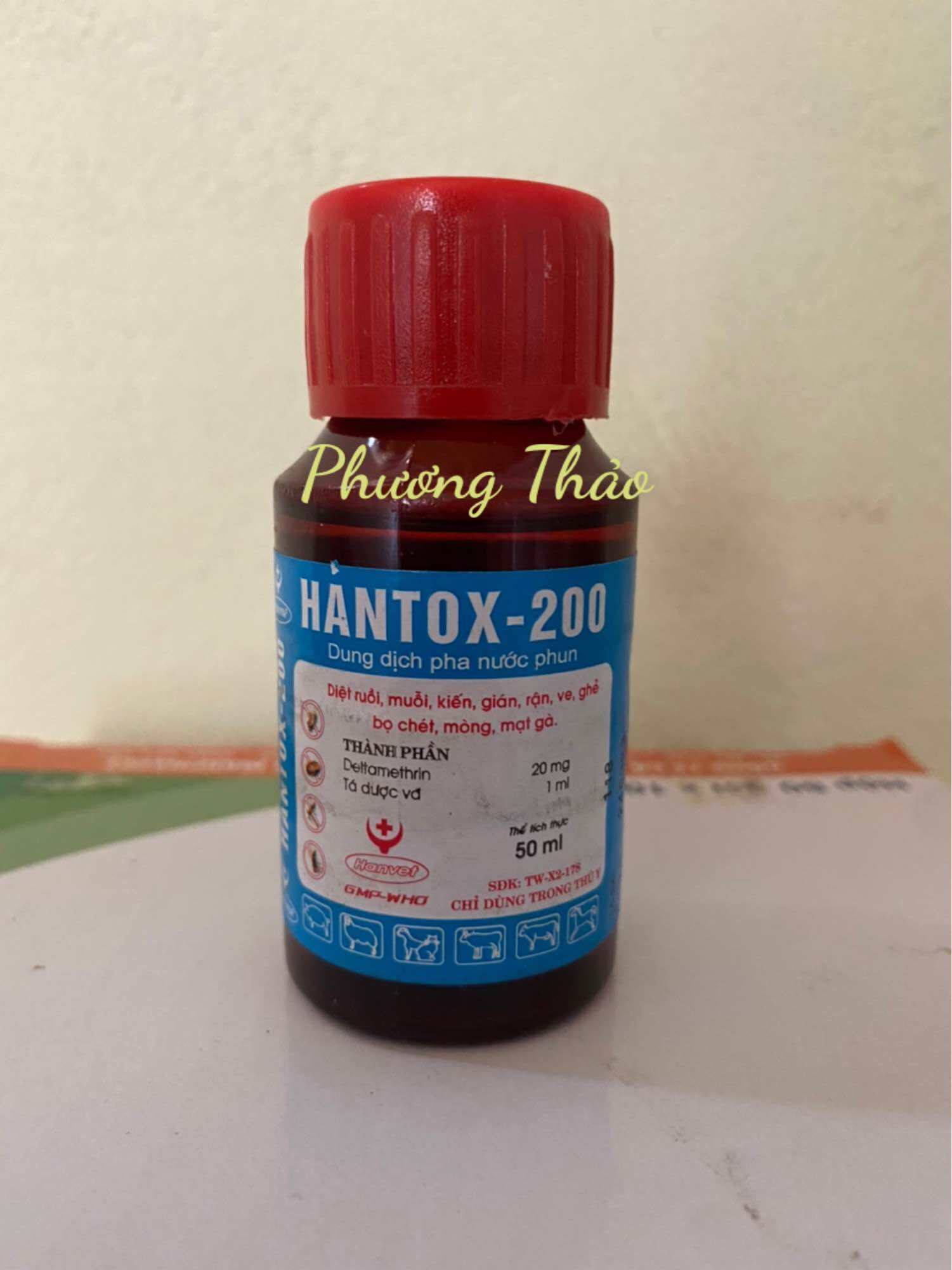 HANTOX 200 trị ve ghẻ mòng mạt chai 50ml