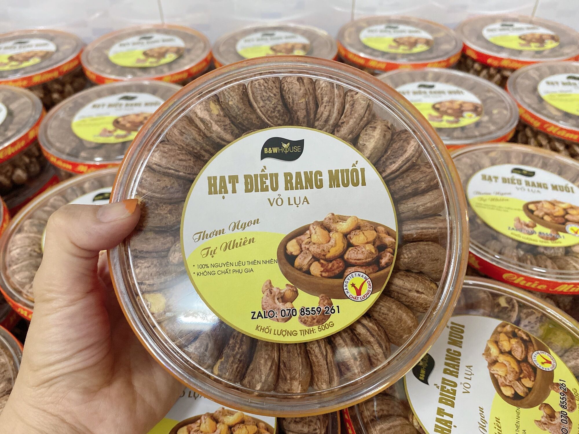 HẠT ĐIỀU LỤA RANG MUỐI BÌNH PHƯỚC 500gr