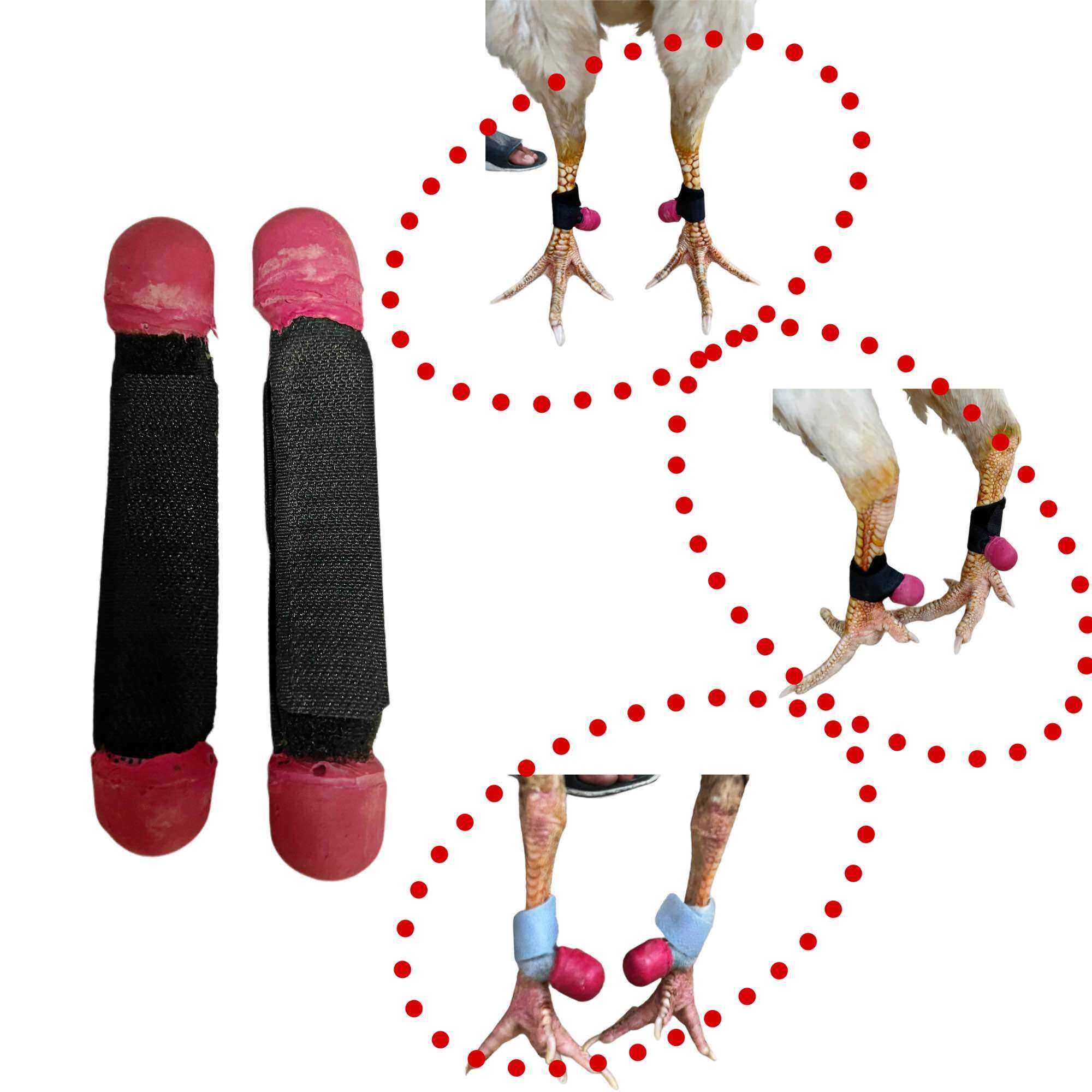 Bịt chốt cựa gà Tre/Nòi, 1 bộ dùng 2 con, êm chân tiện lợi Nam Nguyễn