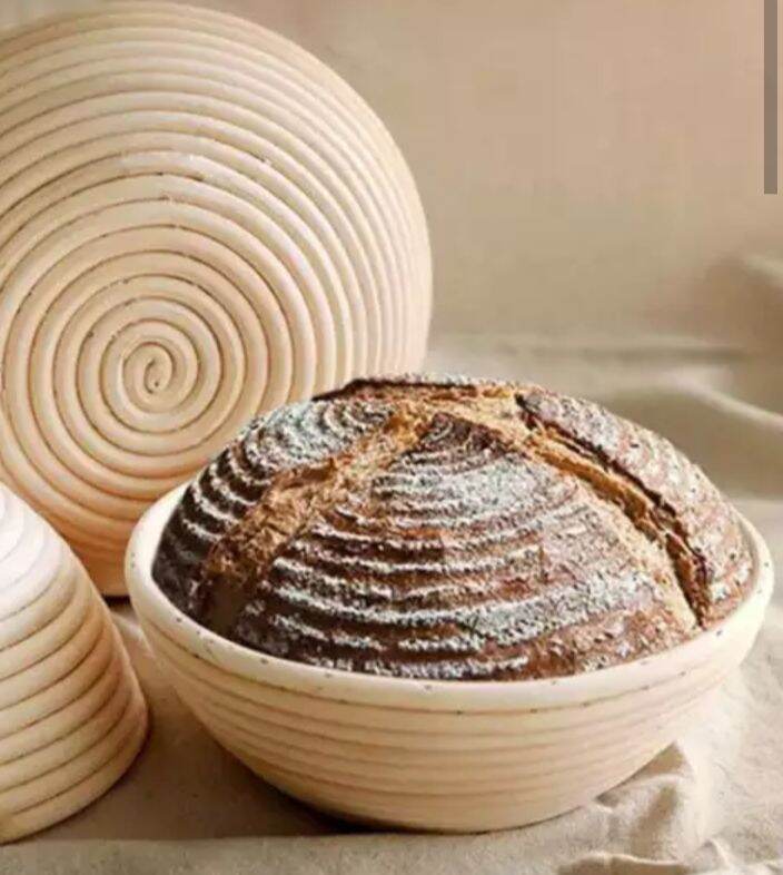 Rổ mây ủ bánh mì hình tròn 100 triệu đường kính  18, 21 cm