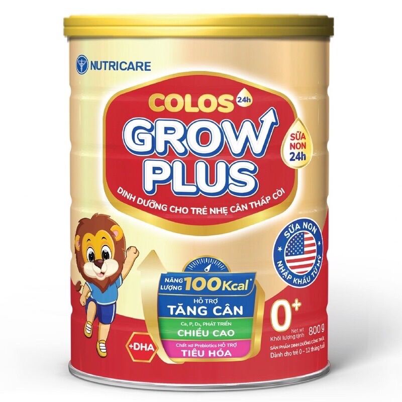 Sữa bột Nutricare Colos growplus 0+ 1+ 2+ 800g