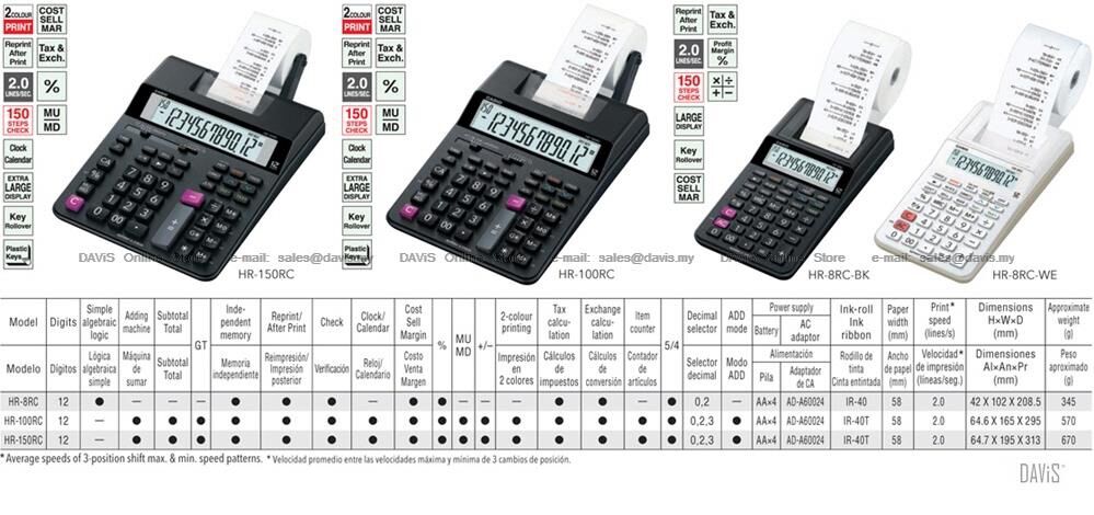 Máy tính in giấy Casio HR-100RC [CHÍNH HÃNG]