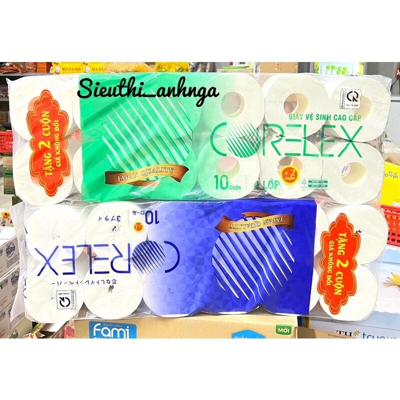 Giấy vệ sinh corelex bịch 12 cuộn mới