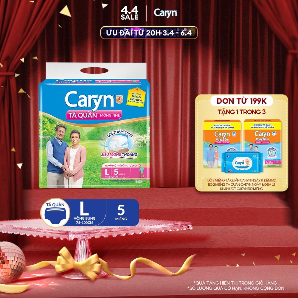 Tã Quần Người Lớn Caryn Mỏng Nhẹ L5