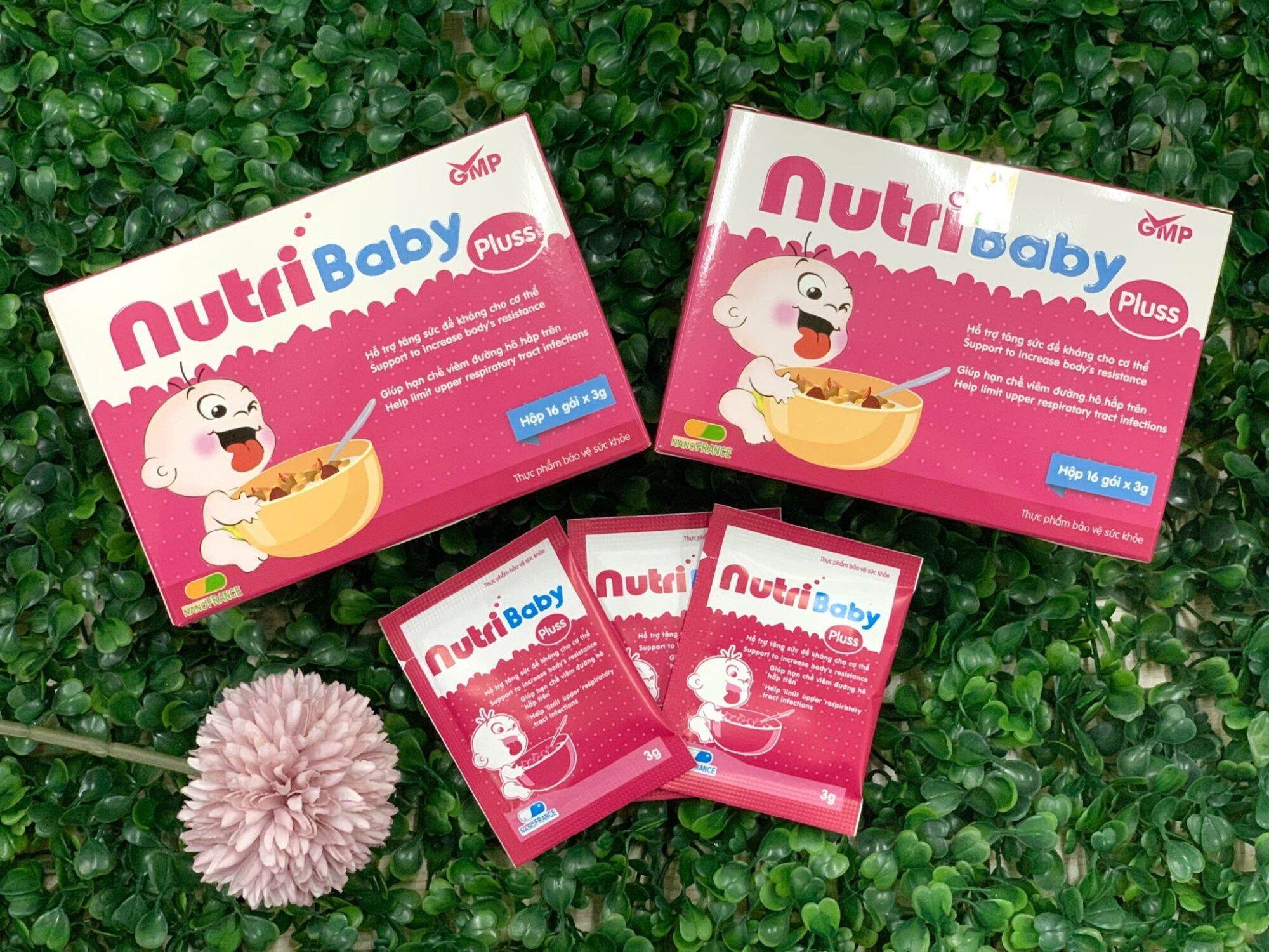 Chính hãng TPBVSK Nutri baby Pluss Cốm tăng sức đề kháng, hạn chế viêm đường hô hấp trên