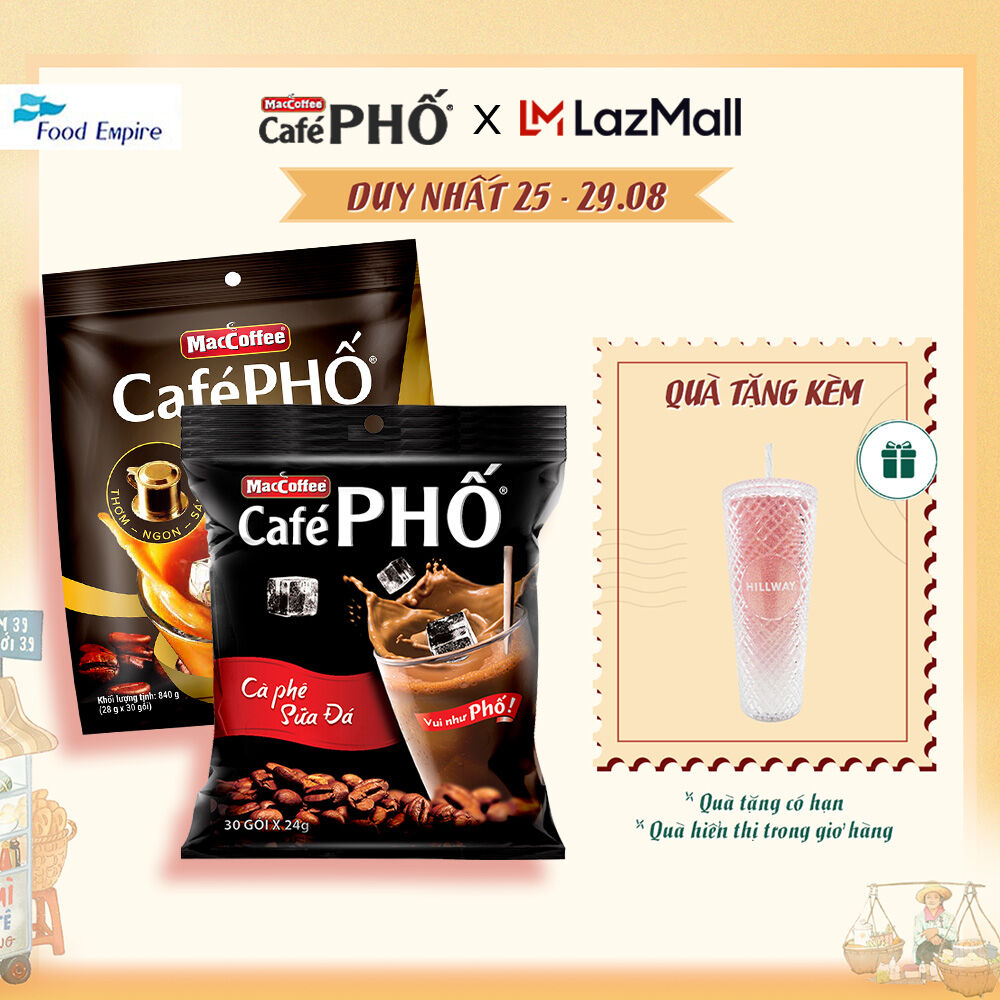 Combo 2 túi cà phê maccoffee phố sữa đá & phố nhà làm